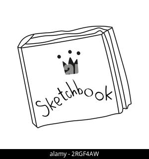 Skizzenbuchabbildung auf weißem Hintergrund Stock Vektor