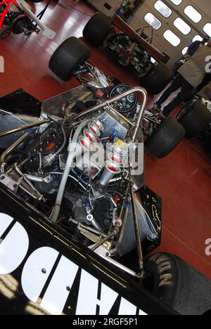 Mugello Circuit, 1. April 2007: Details des Classic F1 Car 1974 Shadow DN3 Ex Tom Pryce auf dem Mugello Circuit in Italien während des Mugello Historic Festival. Stockfoto