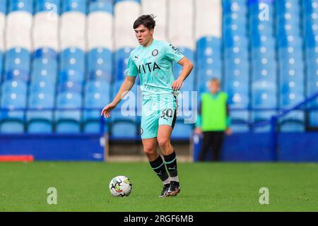 Sheffield, Großbritannien. 08. Aug. 2023. Stockport County Cody Johnson während des Spiels Sheffield Wednesday FC vs Stockport County FC, Carabao Cup, Runde 1 im Hillsborough Stadium, Sheffield, Großbritannien am 8. August 2023 Credit: Every second Media/Alamy Live News Stockfoto