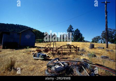 Murga New South Wales Australien Hat Müll Und Bauernhof Verlassen. Stockfoto