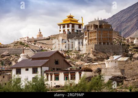 Indien, Ladakh, Sanskar, Padum Khar, alter Palast auf einem Hügel Stockfoto