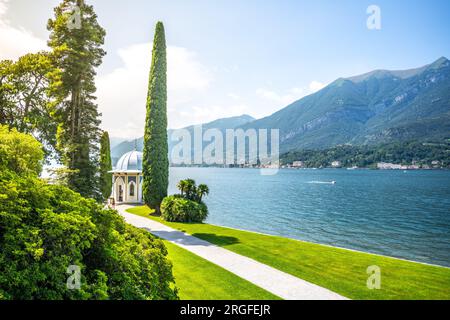 Maurischer Kiosk, Italienisch: Chiosco Moresco, Pavillon in den botanischen Gärten der Villa Melzi, Bellagio, Comer See, Italien Stockfoto