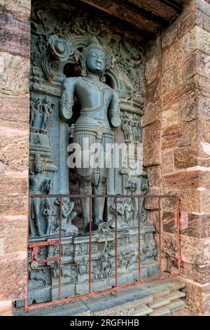 07 23 2007 vintage Ruine Statue des vedic Sun god Surya oder Arka im Konarak Sun Temple, UNESCO-Weltkulturerbe Konarak Orissa Indien Asien. Stockfoto