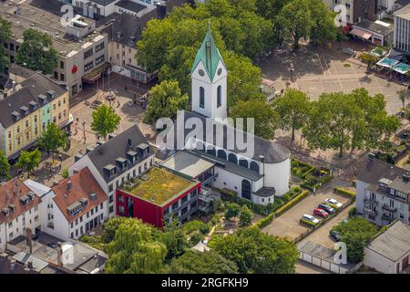 Luftaufnahme, Hombruch Marktplatz, Evang. Kirche am Markt Dortmund-Südwest, Bezirk Hombruch, Dortmund, Ruhrgebiet, Nordrhein-Westfalen, Deutschland Stockfoto