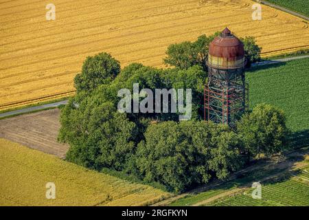 Luftaufnahme, Wasserturm Lanstroper Ei, Hostedde, Dortmund, Ruhrgebiet, Nordrhein-Westfalen, Deutschland Stockfoto