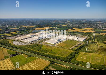 Luftaufnahme, Vertriebszentrum des zentralen Lagers Ikea, Schwieringhausen, Dortmund, Ruhrgebiet, Nordrhein-Westfalen, Deutschland Stockfoto