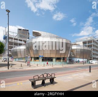 Sheffield, England - The Hubs (ursprünglich National Centre for Popular Music) von Branson Coates Architecture Stockfoto