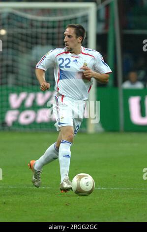 Mailand Italien 2007-09-08: Franck Ribery während des Spiels Italien-Frankreich, Qualifikation zur Fußball-Europameisterschaft 2008 Stockfoto