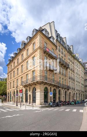 Gebäude der Association des Avocats et Juristes Franco-Russes, rue de Harlay / Quai de l'Horloge, Paris Frankreich. Stockfoto