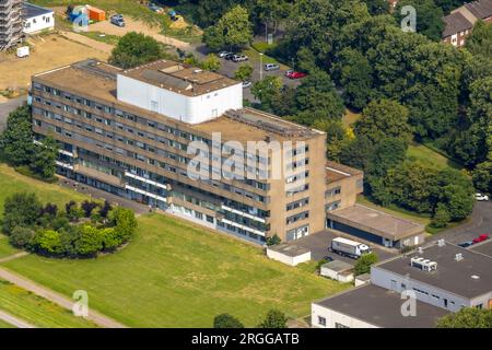 Luftaufnahme, Helios Rhein Klinik Duisburg, Beeckerwerth, Duisburg, Ruhrgebiet, Nordrhein-Westfalen, Deutschland Stockfoto