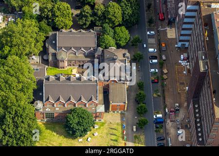 Luftaufnahme, Museum für deutsche Binnenschifffahrt, Ruhrort, Duisburg, Ruhrgebiet, Nordrhein-Westfalen, Deutschland Stockfoto