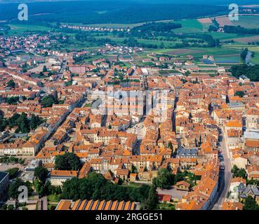 Lunéville, Luftaufnahme der Stadt, Meurthe et Moselle, Lothringen, Frankreich, Europa, Stockfoto