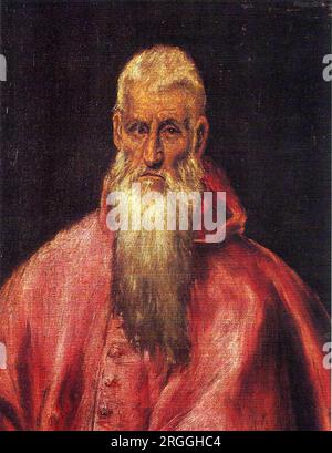 St. Jerome als Kardinal zwischen ca. 1600 und ca. 1610 von El Greco Stockfoto