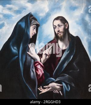 Christus verlässt seine Mutter um 1590 von El Greco Stockfoto