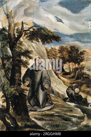 St. Franziskus erhält die Stigmata 1560s von El Greco Stockfoto