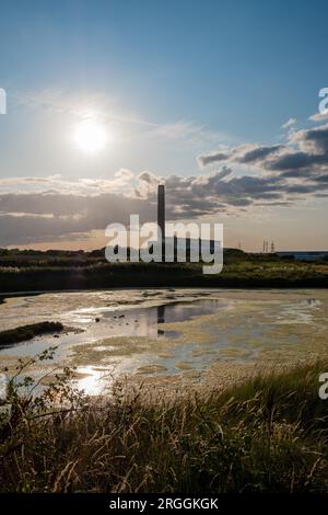 Fawley Power Station (stillgelegt 2013), Southampton Water, Solent, Calshot, Hampshire, England, Großbritannien Stockfoto