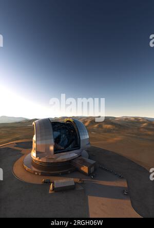 Concept Artwork des European Extremely Large Telescope in Chile Stockfoto