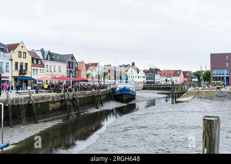 Der Hafen von Husum in Schleswig-Holstein Stockfoto