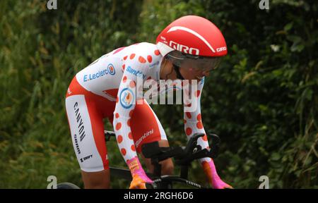 NIEWIADOMA Katarzyna of Canyon//SRAM Racing während der Tour de France Femmes avec Zwift, Stage 8, Time Trial, Pau - Pau (22,6 km) am 30. Juli 2023 in Frankreich - Photo Laurent Lairys / DPPI Stockfoto