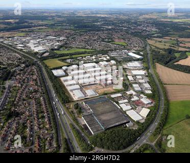Unvergleichlicher Blick auf Belmont Industrial Estate, Durham, County Durham Stockfoto