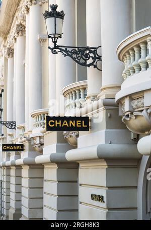 Chanel Einzelhandelsgeschäft in Monte Carlo, Monaco Stockfoto