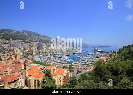 Blick auf Port Hercules in Monaco Stockfoto