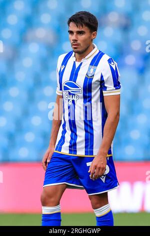 Sheffield, Großbritannien. 08. Aug. 2023. Sheffield Wednesday Defender Reece James (33) während des Spiels Sheffield Wednesday FC vs Stockport County FC, Carabao Cup, Runde 1 im Hillsborough Stadium, Sheffield, Großbritannien am 8. August 2023 Credit: Every second Media/Alamy Live News Stockfoto