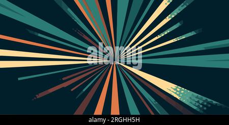 Handgezeichneter, farbenfroher, trendiger Hintergrund. Abstraktes Muster im modernen Cartoon-Stil. Vektordarstellung. Stock Vektor