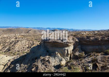 Tabernas-Wüste in der Provinz Almeria, Andalusien, Spanien Stockfoto