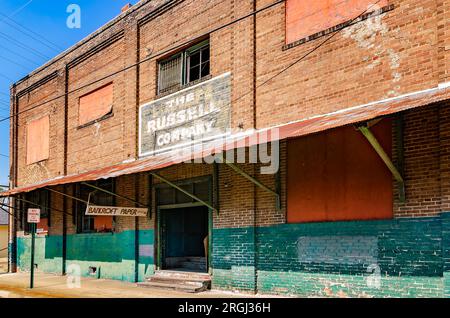 The Russell Company, Heimat von Bancroft Paper, wird am 18. August 2013 in Greenwood, Mississippi. Die Russell Company wurde 1907 gegründet. Die B Stockfoto