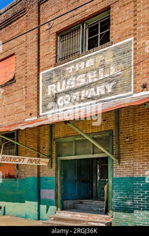 The Russell Company, Heimat von Bancroft Paper, wird am 18. August 2013 in Greenwood, Mississippi. Die Russell Company wurde 1907 gegründet. Die B Stockfoto