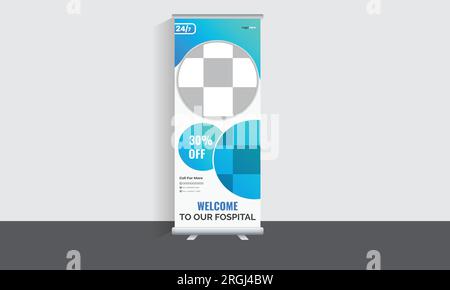 Vorlagenentwurf Für Rollenbanner Stock Vektor