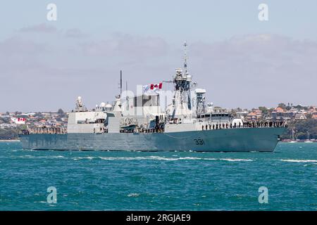 HMCS Vancouver, wenn sie in Auckland, Neuseeland, anlegt, Dienstag, 22. November 2016. Dienstag, 22. November 2016. Stockfoto