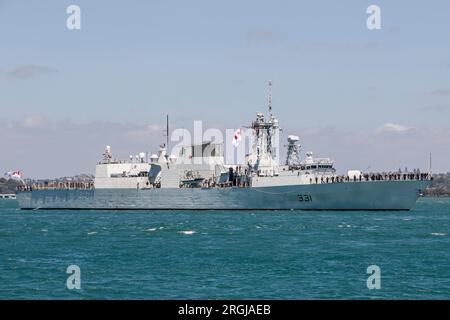 HMCS Vancouver, wenn sie in Auckland, Neuseeland, anlegt, Dienstag, 22. November 2016. Dienstag, 22. November 2016. Stockfoto