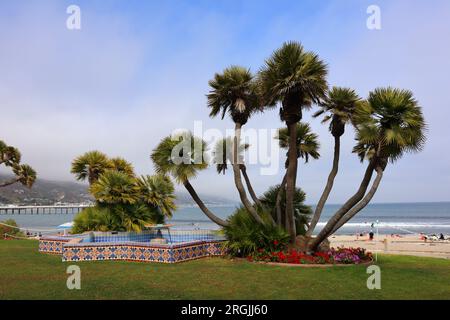 Malibu, Kalifornien: Detailansicht des Historic ADAMSON House and Park am 23200 Pacific Coast Highway, Malibu Lagoon State Beach Stockfoto