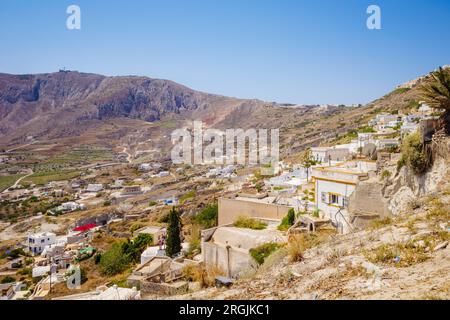 Santorin, Blick Auf Die Griechische Insel Stockfoto