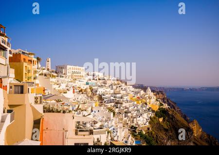 Caldera auf Santorin Stockfoto