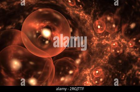 Synthetische Zellen, 3D-Rendering Stockfoto