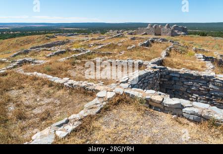 Ruinen von Abo am Salinas Pueblo Missions National Monument in New Mexico Stockfoto