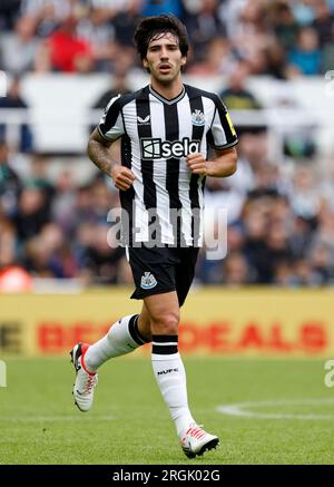 Sandro Tonali von Newcastle United während des Sela-Cup-Spiels in St. James' Park, Newcastle-upon-Tyne. Foto: Samstag, 5. August 2023. Stockfoto