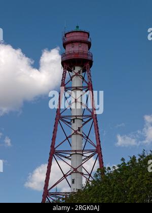 Campen Lighthouse, der höchste Leuchtturm Deutschlands, Ostfriesien, Niedersachsen Randzelgat 1890 Stockfoto