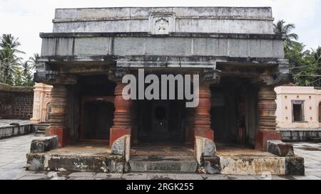 Mandapa des Madhukeshwara-Tempels, Banavasi, Uttara Kannada, Karnataka, Indien Stockfoto