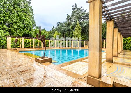 Außenansicht der Villa Empain (Boghossian Foundation), Avenue Franklin Roosevelt, Brüssel, Belgien. Stockfoto