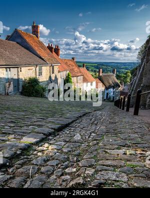 Gold Hill in Shaftesbury, Dorset, England Stockfoto