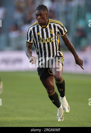 Juventus, Italien. 9. Aug. 2023. Moise Kean von Juventus während des Trainingskampfes im Allianz-Stadion, Turin. Foto: 9. August 2023. Der Bildausdruck sollte lauten: Jonathan Moscrop/Sportimage Credit: Sportimage Ltd/Alamy Live News Stockfoto