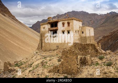 Indien, Ladakh, Zanskar, Zangla, Alter Palast Stockfoto