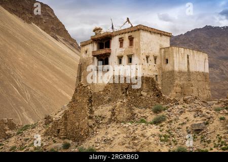 Indien, Ladakh, Zanskar, Zangla, Alter Palast Stockfoto