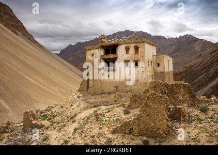 Indien, Ladakh, Zanskar, Zangla, Alter Palast Stockfoto