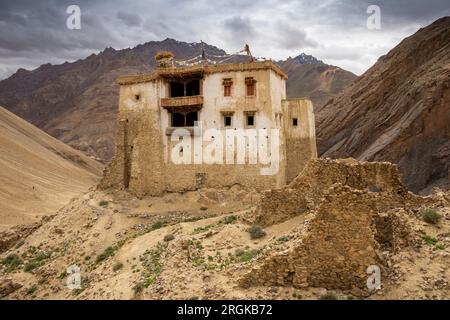 Indien, Ladakh, Zanskar, Zangla, Alter Palast Stockfoto