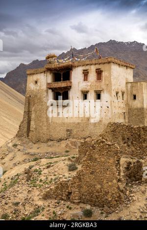 Indien, Ladakh, Zanskar, Zangla, Alter Palast Stockfoto